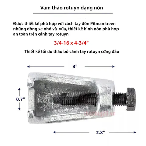Bộ Dụng Cụ Vam Cảo Rotuyn 5 Chi Tiết - Công Cụ Bảo Dưỡng Sửa Chữa Hệ Thống Lái Chuyên Nghiệp, Chất Lượng Cao