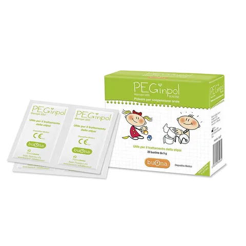 Buona PEGinpol Bột Hỗ Trợ Nhuận Tràng, Ngừa Táo Bón Cho Bé Từ 6 Tháng - Dạng Pha Uống Vị Cam Dễ Uống, An Toàn Cho Trẻ Em