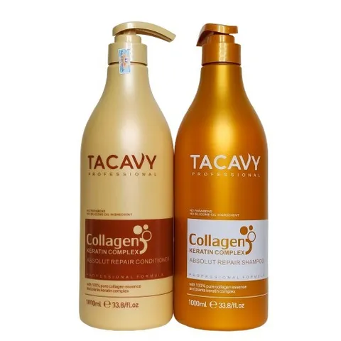 Cặp dầu gội xả Collagen Tacavy hỗ trợ phục hồi tóc hư tổn
