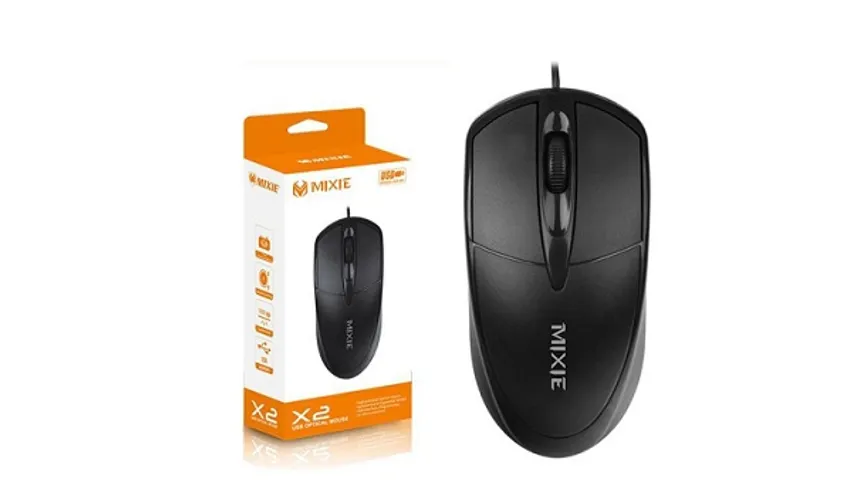 Chuột máy tính có dây Mixie X2 - Thiết kế Ergonomic, 3 phím bấm, độ nhạy 1200dpi, Phụ kiện máy tính cao cấp cho game thủ và dân văn phòng