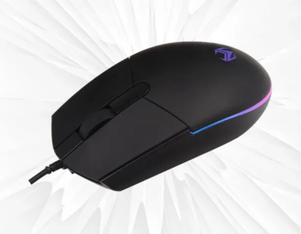 Chuột USB có dây Mixie M02 - Chuột chơi game 3 phím bấm, thiết kế thể thao, LED đổi màu, độ nhạy 1000 DPI, hàng chính hãng