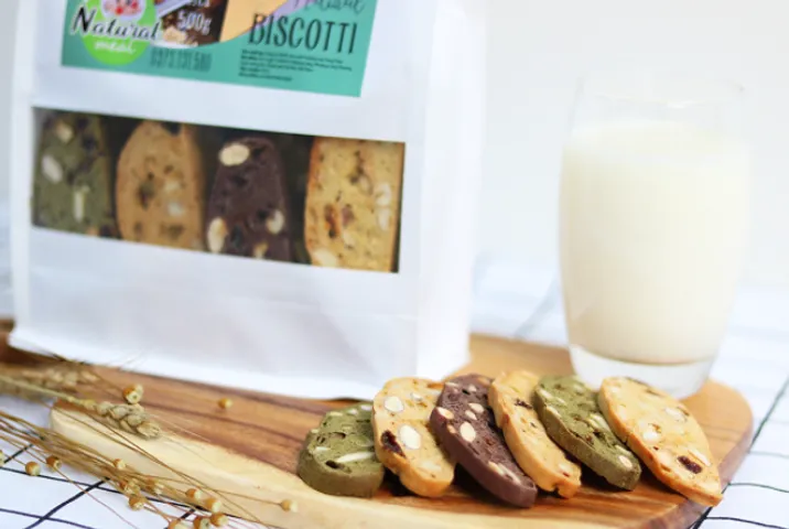 Combo 2 Hộp Bánh Ăn Kiêng Biscotti Mixed Nuts - Vị Classic, Matcha, Chocolate, Nguyên Liệu Sạch, Không Đường, Dinh Dưỡng Tốt Cho Sức Khỏe