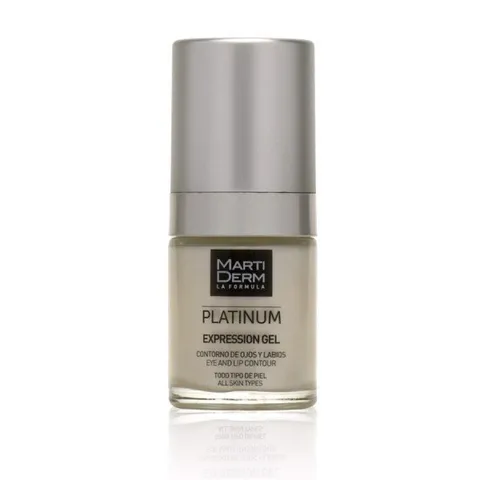 Gel giảm nếp nhăn mắt và môi MartiDerm Platinum Expression Gel 15ml - Ngăn ngừa lão hóa, làm căng da, tăng cường collagen, phù hợp mọi loại da