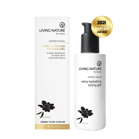 Gel siêu dưỡng ẩm Living Nature Extra Hydrating Toning Gel 100ml - Toner Gel cấp nước, phục hồi độ pH cho da khô, thường, mất nước.
