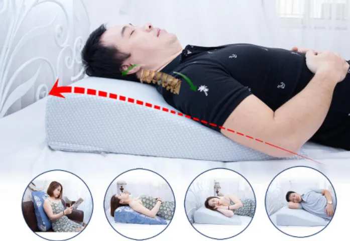 Gối Chống Trào Ngược Người Lớn Yorokobi - Thiết Kế Chống Trượt, Chất Liệu PU Foam, Hỗ Trợ Cột Sống, Sự Lựa Chọn Tuyệt Vời Cho Giấc Ngủ Thoải Mái
