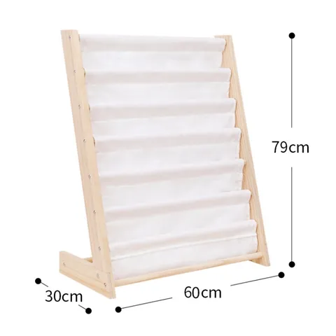 Kệ Sách Montessori Đa Năng Gỗ Thông Tự Nhiên - Lưu Trữ Sách Vở, Đồ Chơi Và Gấu Bông Cho Trẻ Em