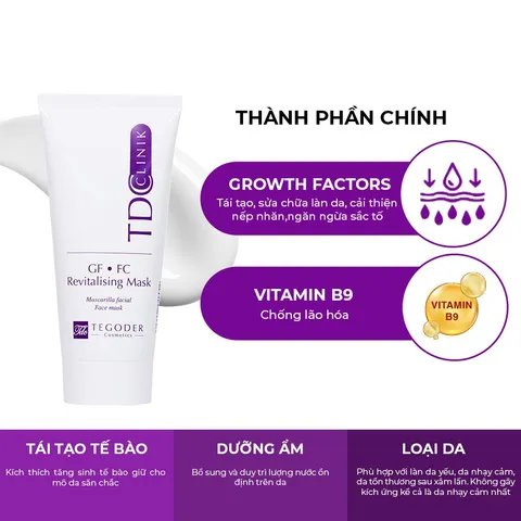 Mặt nạ phục hồi da Tegoder GF.FC Revitalising Mask - Chăm sóc da toàn diện, chống lão hóa, giữ ẩm 200ml