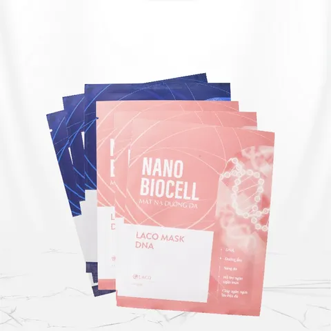 Mặt Nạ Tươi Nano Biocell Laco - Combo 6 Miếng Dưỡng Ẩm & Trẻ Hóa Da, Công Nghệ Bio-cellulose Tối Ưu Chăm Sóc Da
