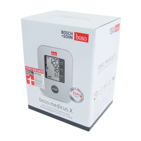 Máy Đo Huyết Áp Bắp Tay Tự Động Boso Medicus X - Đo Tâm Thu, Tâm Trương, Báo Rối Loạn Nhịp Tim, Thiết Kế Nhỏ Gọn, Chính Xác 99%