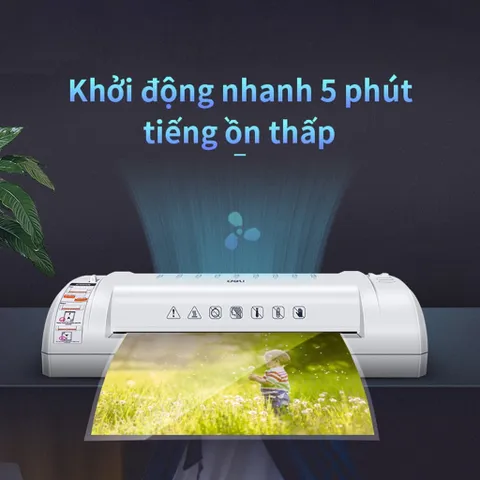Máy Ép Nhựa Dẻo Deli E3893 A4/A5/B5 - Thiết Bị Bảo Quản Giấy Tờ Đa Năng Tiện Lợi, Công Suất 200W