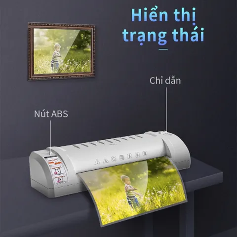 Máy Ép Nhựa Dẻo Deli E3893 A4/A5/B5 - Thiết Bị Bảo Quản Giấy Tờ Đa Năng Tiện Lợi, Công Suất 200W