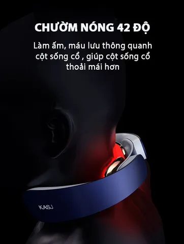 Máy Massage Cổ KASJ A1 Công Nghệ Đức - Giảm Đau Mỏi Cổ Vai, Thư Giãn Hiệu Quả, Thiết Kế Sang Trọng, Điều Khiển Từ Xa