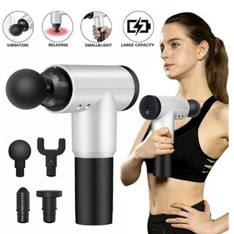 Máy Massage Fascial Gun KH/HG-320 - Thiết Bị Giảm Đau, Thư Giãn Với 4 Đầu Massage Độc Đáo, Tạo Cảm Giác Thoải Mái Tuyệt Vời