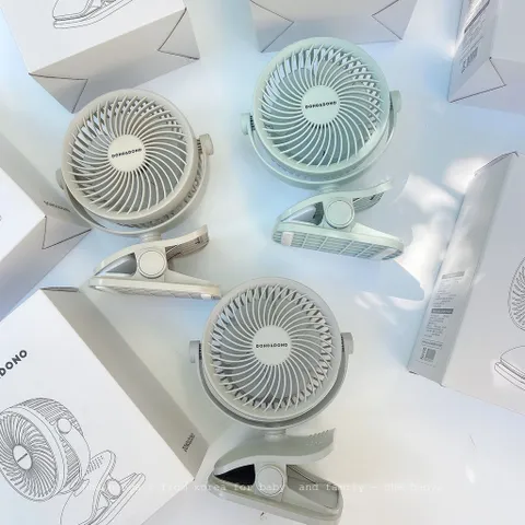 Quạt Kẹp Xe Đẩy Nôi Dono & Dono Mini Tích Điện - 4 Mức Gió, Thời Gian Sử Dụng 28 Giờ, An Toàn Cho Bé Yêu