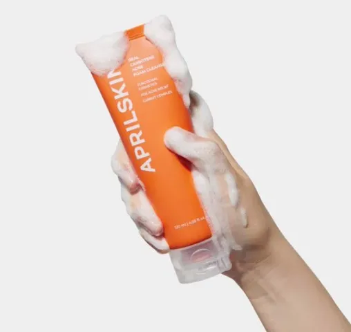 Sữa Rửa Mặt April Skin Carrot Acne Foam Cleanser 120ml - Ngừa Mụn, Sáng Da, Chiết Xuất Cà Rốt, Dưỡng Da Sạch Sâu