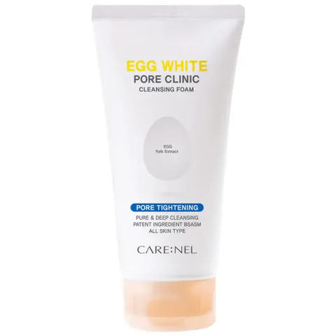 Sữa Rửa Mặt Trứng Gà Care:Nel Egg White Pore Clinic 150ml - Làm Sạch Dịu Nhẹ, Dưỡng Trắng, Cấp Ẩm, Phù Hợp Mọi Loại Da
