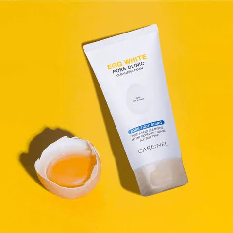 Sữa Rửa Mặt Trứng Gà Care:Nel Egg White Pore Clinic 150ml - Làm Sạch Dịu Nhẹ, Dưỡng Trắng, Cấp Ẩm, Phù Hợp Mọi Loại Da