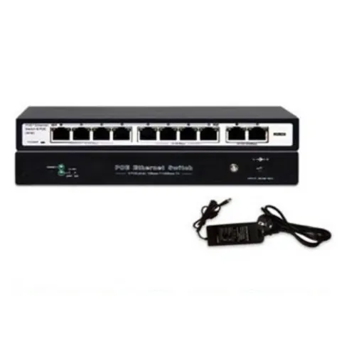 Switch POE 8 Cổng Hikvision SH-1008P-2G - Thiết Bị Mạng Ethernet 10/100Mbps, PoE 120W, Chính Hãng Chất Lượng Cao