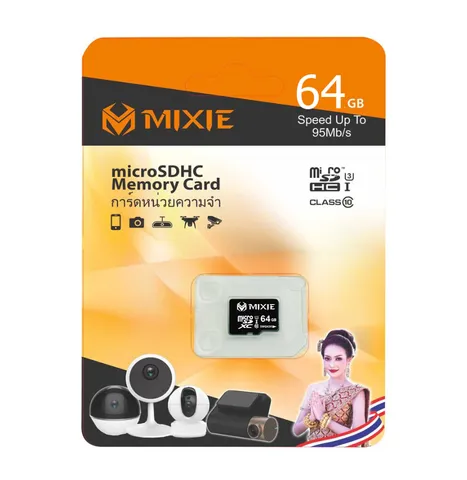 Thẻ Nhớ Mixie 64GB Micro TF 95MB/s - Tốc Độ Cao U3, Tương Thích Tất Cả Thiết Bị Ghi Hình 4K, 2K, Bảo Hành Chất Lượng