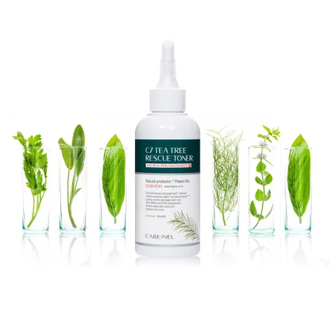 Toner Care:Nel C7 Tea Tree Rescue AHA + BHA + PHA + Niacinamide - Nước Hoa Hồng Se Khít Lỗ Chân Lông, Dưỡng Sáng Da, Phù Hợp Mọi Loại Da