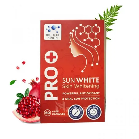 Viên uống chống nắng trắng da Pro SunWhite Deep Blue Health 60 viên - Chống nắng tự nhiên, giảm sạm màu, dưỡng sáng da, an toàn cho mọi loại da