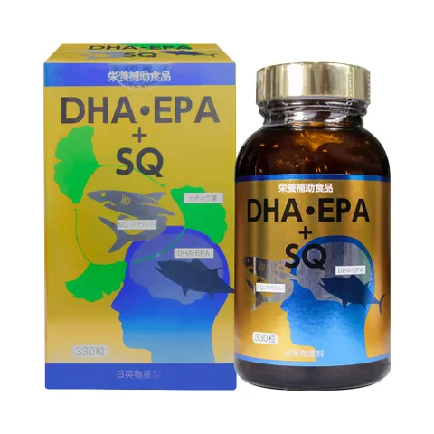 Viên Uống Dầu Cá Bổ Sung DHA & EPA SQ Nichiei Bussan - 330 Viên Tăng Cường Trí Nhớ, Bảo Vệ Mắt, Hỗ Trợ Sức Khỏe Tim Mạch