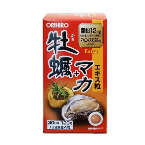 Viên Uống Tinh Chất Hàu Tươi Maca Orihiro - Hỗ Trợ Tăng Cường Sinh Lực Nam Giới, 120 Viên Nhật Bản