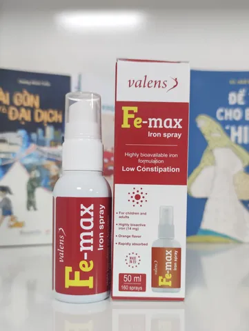 Xịt FE-MAX Oral Spray Hỗ Trợ Bổ Sung Sắt Hữu Cơ - Dạng Xịt Tiện Lợi, Hấp Thụ Nhanh Cho Người Lớn & Trẻ Em Trên 1 Tuổi