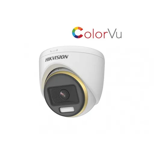 Camera HD-TVI ColorVu 2MP Hikvision DS-2CE70DF3T-PFS - Giám sát ban đêm có màu, độ phân giải cao, tích hợp mic và đèn trợ sáng 20m
