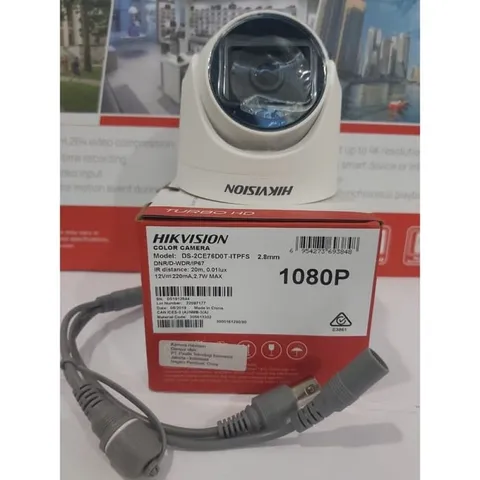 Camera HDTVI 2MP Hikvision DS-2CE76D0T-ITPFS - Camera Quan Sát Độ Phân Giải 1920x1080, Có Micro, Ốp Trần/Tường, Hồng Ngoại 30m
