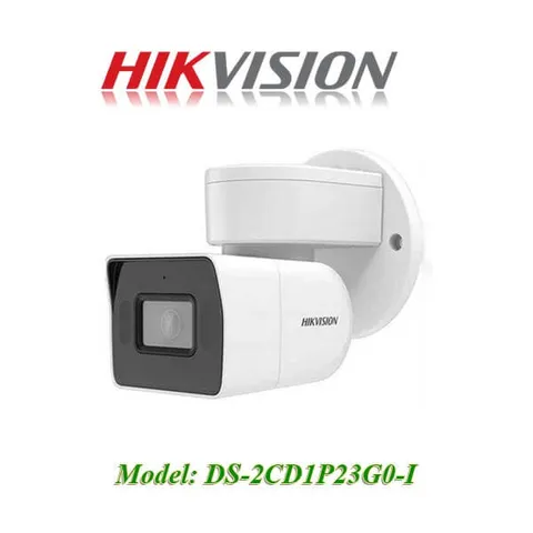 Camera IP 2MP Hikvision DS-2CD1P23G0-I - Camera Chống Nước IP66, Hồng Ngoại 40m, Tích Hợp Micro, Phù Hợp Trong Nhà Ngoài Trời