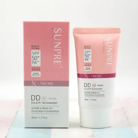 Kem Chống Nắng SUNPRE Mona Frema DD X-Treme SPF 50+ PA++++ - Bảo Vệ Da Toàn Diện, Dưỡng Ẩm Và Che Khuyết Điểm nhẹ