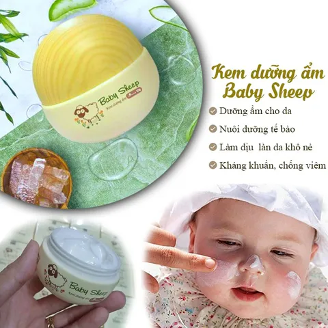 Kem Dưỡng Ẩm Baby Sheep I'm Nature - Chiết Xuất Thiên Nhiên, Chăm Sóc Da Cho Bé, Giúp Da Mịn Màng, Hấp Thụ Nhanh, Dưỡng Ẩm Tối Ưu