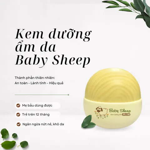 Kem Dưỡng Ẩm Baby Sheep I'm Nature - Chiết Xuất Thiên Nhiên, Chăm Sóc Da Cho Bé, Giúp Da Mịn Màng, Hấp Thụ Nhanh, Dưỡng Ẩm Tối Ưu