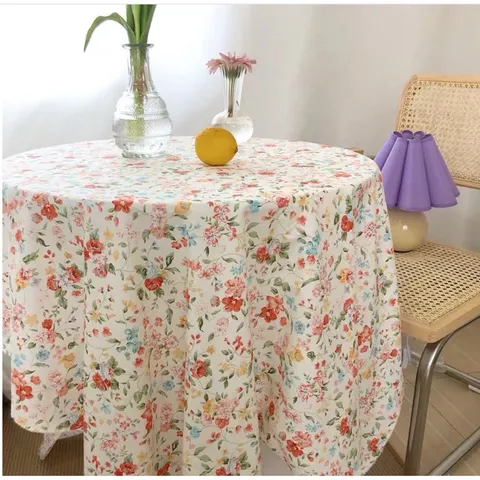 Khăn Trải Bàn Hoa Nhí Retro Cổ Điển 160x100cm - Trang Trí Nhà Cửa Sang Trọng, Dễ Thương, Thích Hợp Dùng Bàn Ăn, Picnic
