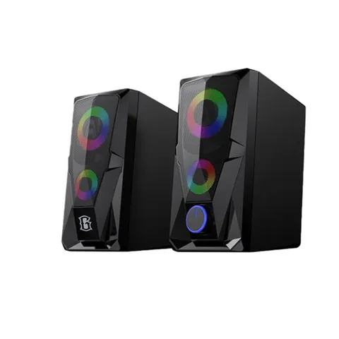 Loa Máy Tính ROBOT RS200 - Đèn LED RGB Đổi Màu, Âm Thanh Mạnh Mẽ, Công Suất 6W, Thiết Kế Gaming, Trải Nghiệm Âm Thanh Cao Cấp