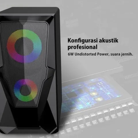 Loa Máy Tính ROBOT RS200 - Đèn LED RGB Đổi Màu, Âm Thanh Mạnh Mẽ, Công Suất 6W, Thiết Kế Gaming, Trải Nghiệm Âm Thanh Cao Cấp