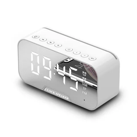 Loa Mini Không Dây Tích Hợp Đồng Hồ Clock Speaker D88 - Đèn Ngủ LED Siêu Sáng, Chất Lượng Âm Thanh Cao, Thiết Kế Thời Trang