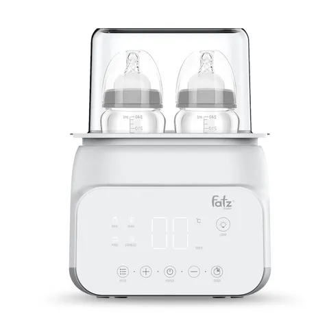 Máy Hâm Sữa Tiệt Trùng Điện Tử 4 Chức Năng Duy Nhất Duo 4 Fatzbaby FB3095MX - Hâm Sữa, Rã Đông, Tiệt Trùng 2 Bình 500W