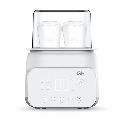 Máy Hâm Sữa Tiệt Trùng Điện Tử 4 Chức Năng Duy Nhất Duo 4 Fatzbaby FB3095MX - Hâm Sữa, Rã Đông, Tiệt Trùng 2 Bình 500W