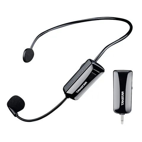 Micro không dây đeo tai TakStar HM 200W - Âm thanh rõ nét, kết nối đa phương tiện cho giảng dạy, hướng dẫn viên du lịch và quảng cáo.