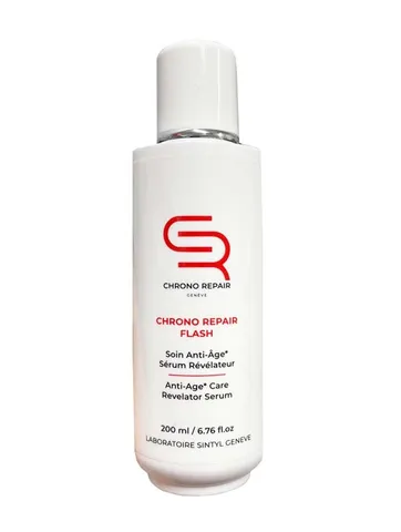 Serum phục hồi da chống lão hóa Physiodermie Chrono Repair Flash 200ml - Dưỡng ẩm sâu và tái tạo da sau laser, lăn kim