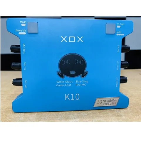 Sound Card XOX K10 2020 - Thiết Bị Thu Âm Chuyên Nghiệp, Hát Live, Livestream Facebook, Karaoke Online, Hỗ Trợ 24bits, Hiệu Ứng Âm Thanh