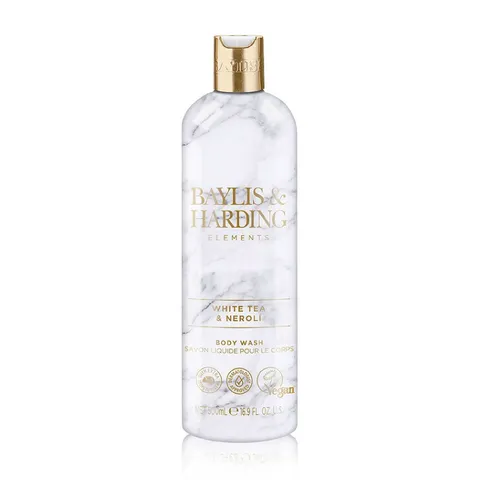 Sữa Tắm Baylis & Harding Elements Trà Trắng và Neroli 500ml - Dưỡng Ẩm, Phù Hợp Mọi Loại Da, Hương Cam Ngọt Thư Giãn