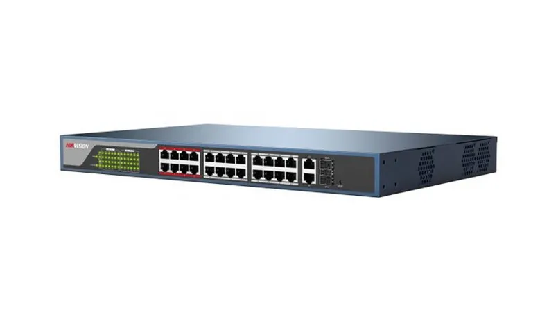 Switch mạng 24 cổng PoE Hikvision DS-3E1326P-EI - Công suất 370W, thiết kế chắc chắn, khoảng cách truyền tới 300m, chính hãng chất lượng cao