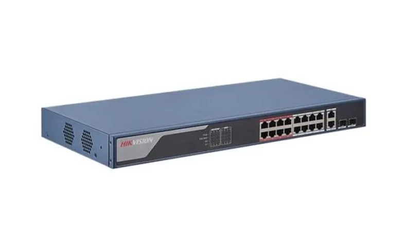 Switch PoE 16 Cổng Hikvision DS-3E1318P-EI - Thiết Bị Mạng Thông Minh, Hỗ Trợ 230W, Kết Nối Ổn Định, Quản Lý Dễ Dàng