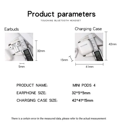 Tai Nghe Không Dây Bluetooth Pro 4 True Wireless - Thiết Kế Earbuds Chống Ồn, Âm Thanh Sống Động, Phù Hợp Với Người Dùng Năng Động