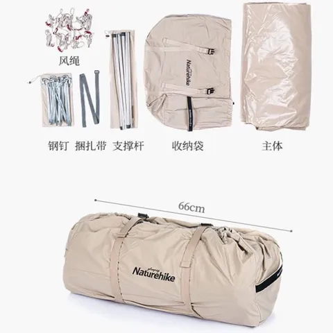 Tăng Dã Ngoại Kèm Trụ Glamping NatureHike NH20TM006 - Lều Dã Ngoại Chống Thấm Nước, Chỗ Nghỉ Ngơi An Toàn Cho Gia Đình, Nhóm Bạn