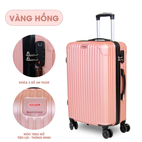 Vali kéo du lịch Bamozo 8801 bền chắc, nhựa ABS nhẹ, chống trầy xước - Lựa chọn hoàn hảo cho chuyến du lịch tiện lợi