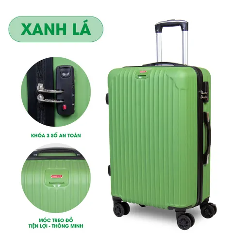 Vali kéo du lịch Bamozo 8801 bền chắc, nhựa ABS nhẹ, chống trầy xước - Lựa chọn hoàn hảo cho chuyến du lịch tiện lợi